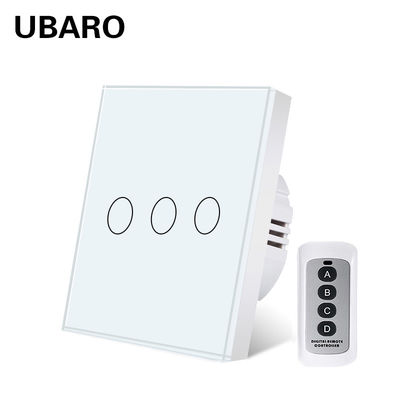 Un buon prezzo. Smart Home Pannello di vetro temperato bianco Interruttore remoto wireless Interruttore a muro a controllo remoto 0 - 20 metri In linea