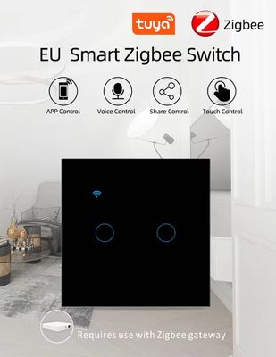 Bom preço. 240V Smart Zigbee Switch Zigbee Hubs 2 Gang APP Controle Remoto Interruptor de Luz Em linha