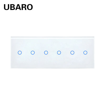 Bom preço. 228 Tipo 222Gang Elegante Vidro Temperado Touch Light Switch Wifi Smart Light Switch Com Indicador Em linha