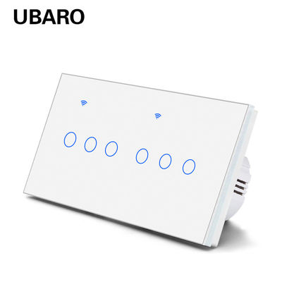 Un buen precio. 6 Banda WiFi inteligente con interruptor de luz exterior inteligente para control táctil de APP Vocie En línea
