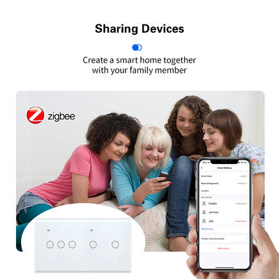 Bom preço. Interruptor inteligente Zigbee compatível com Hubs Tipo 157 2 Gang Zigbee Em linha