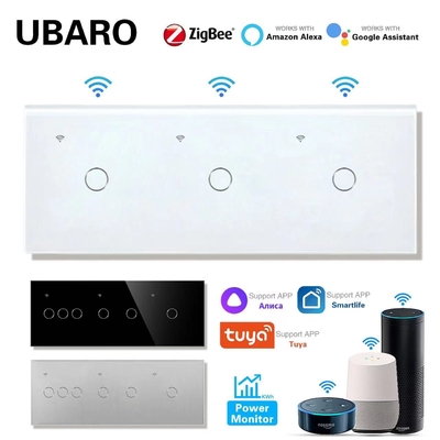良い価格 音声制御420g スマートジグビースイッチ 壁掛け3ギャング スマートライトスイッチ オンライン