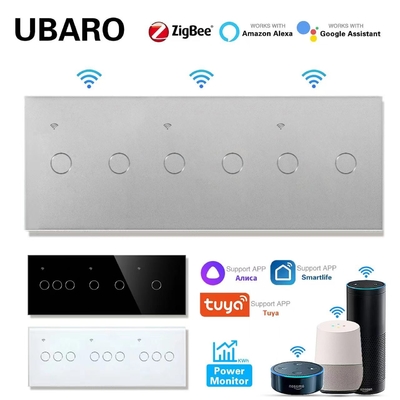 良い価格 ワイヤレス スマート ジグビー ウォール スイッチ ジグビー ハブ ジグビー ワイヤレス スイッチ 6 ギャング オンライン