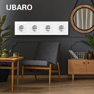 Goede prijs. Vierkante doos Elektrische muur stopcontact 550g 60mm Moderne witte stopcontact Online