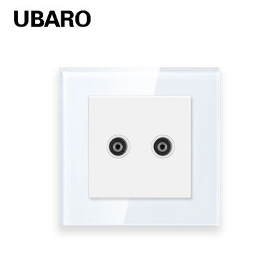 Un buen precio. Accesorios de interruptores de conexión de TV con doble enchufe de cable para caja redonda de instalación En línea