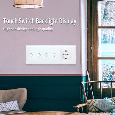 Goede prijs. Euro Standard Type 228 4 Gang Touch Switch Socket Combinatie voor Circulaire Montage Box Online
