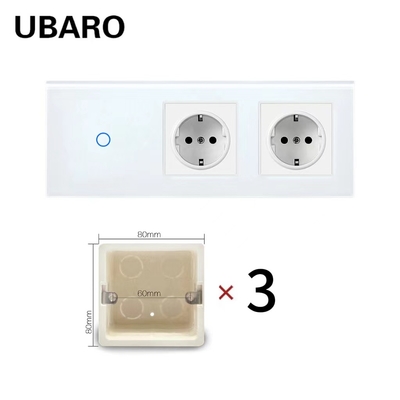 Bom preço. Montagem na parede 1 Gang Switch Socket Plastic UL94V0 EU Standard On Off Outlet Switch Em linha