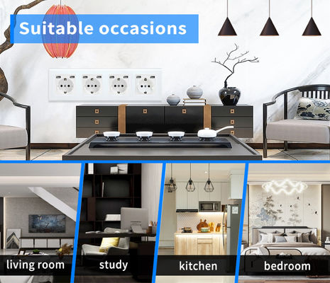 Ein guter Preis. 8 USB Port Elektrische Schalter Sockel 2100mA Phosphor Bronze Leiter 4 USB Sockel Im Internet