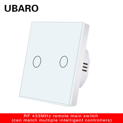 Un buon prezzo. Standard UE 86 Tipo pannello di vetro temperato interruttore principale 433.92MHZ Wireless Remote Switch per dispositivi domestici intelligenti In linea