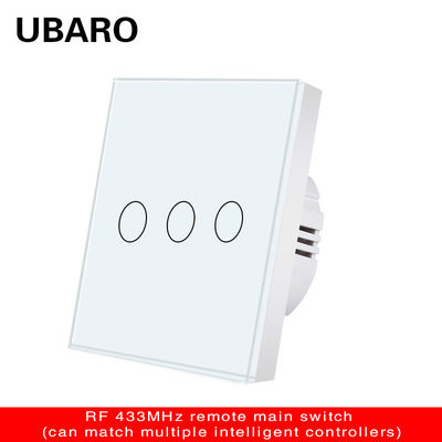 Un buen precio. EU 3Gang Interruptor de luz de control remoto principal 100-240Vac con protección contra incendios y código de juego de aprendizaje En línea