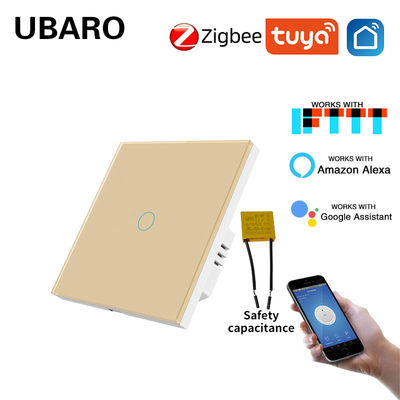 Un buen precio. Interruptor de luz Zigbee para hogar inteligente, 1 unidad, estándar del Reino Unido, indicador Led Zigbee estándar de la UE, compatible con asistente de voz de Google En línea
