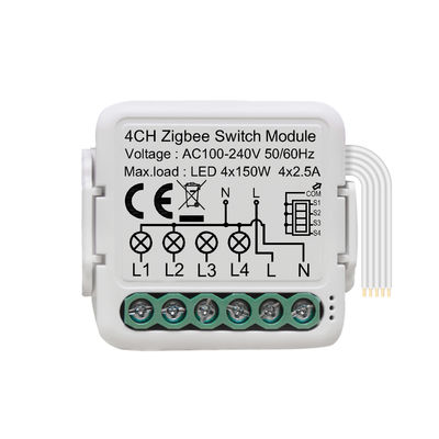 Un buen precio. Disyuntor inteligente de 4 canales, cambio de aplicación y control por voz, corriente máxima de 10A, ZigBee IEEE 802.15.4 para versiones superiores a IOS 8,0/Android 4,3 En línea
