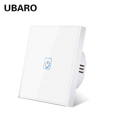 Goede prijs. 86 Type 1-voudige aanraaklichtschakelaar met paneel van gehard glas, geen neutrale draad vereist en maximale belasting van 300 W Online