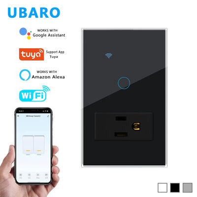 Bom preço. Switch e soquete inteligentes com WiFi de 2,4 GHz, condutor de bronze fosforoso e conformidade com o padrão dos EUA para tomada de energia confiável e desempenho de switch Em linha