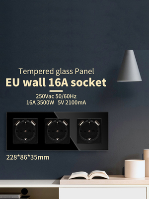 Un buon prezzo. 228 X 86 X 35 mm presa elettrica a parete CE presa a parete Internet L N GND cablaggio In linea