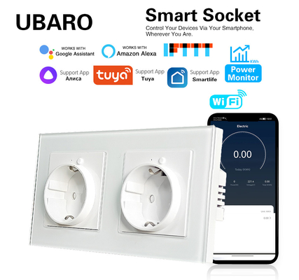 Un bon prix. Contrôle vocal Socket intelligent Compatible avec l'assistant Google / Amazon Alexa / Yandex Alice / IFTTT En ligne
