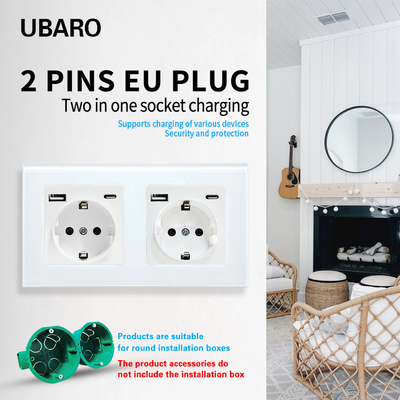 Un buen precio. 110V - 240V 3500W Usb montado en el suelo C enchufe de toma de corriente Tipo de toma de corriente blanca En línea