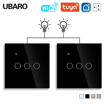 Un bon prix. Commutateur à double lumière WIFI EU UK Standard 2 Commutateur à double lumière WIFI Gang 240Vac En ligne