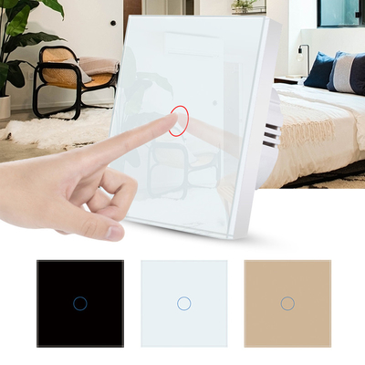 good price Euro Standard Touch Light Switch 1 Gang Single Wire Switches For Home online