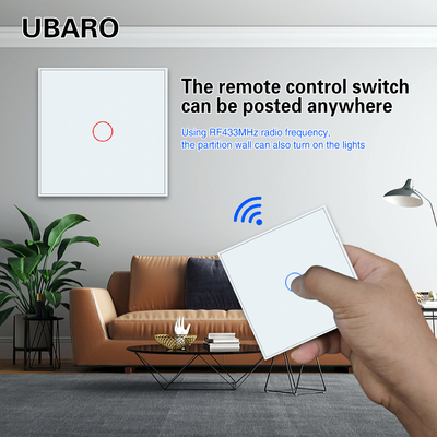 良い価格 1 ギャング ワイヤレス リモコン スイッチ 433rf ウォール コントロール ワイファイ ウォール スイッチ LED インジケーター付き ライブ ワイヤー コントロール オンライン