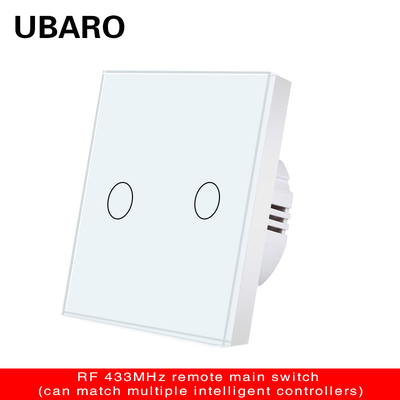 良い価格 EU標準86型温熱ガラスパネル メインスイッチ 433.92MHZ スマートホーム機器用の無線リモコンスイッチ オンライン
