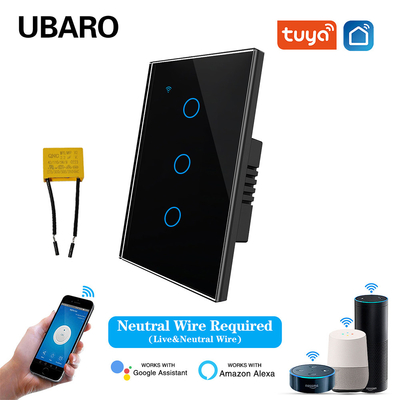 good price Us/Brazil/Vietnam Standard Tuya 3Gang Smart WIFI Switch with Voice Control and Timing Sharing App online