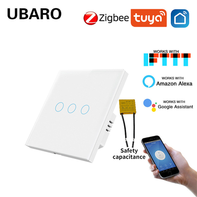 Bom preço. 86 tipo tuya smart life zigbee switch funciona com zigbee interruptor inteligente montado na parede precisa zigbee gateway 400w/gang Em linha