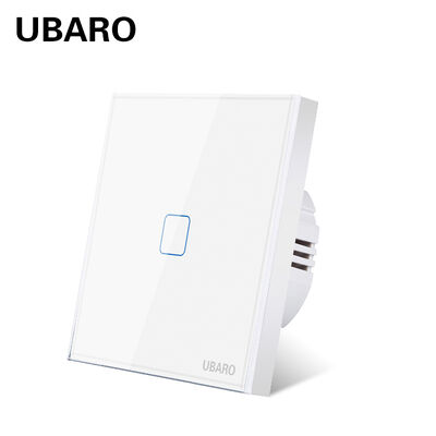 Good price 86 Type French Standard Touch Light Switch with No Neutral Wire Required 300W Maximum Load and Tempered Glass Panel online