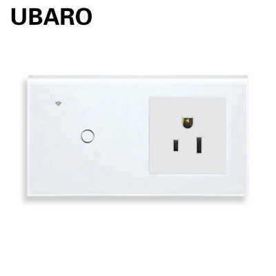 Good price Tuya Smart Home WiFi Switch with Tempered Glass Panel 146*86*35mm US Standard Socket Combination for Mexico Vietnam online