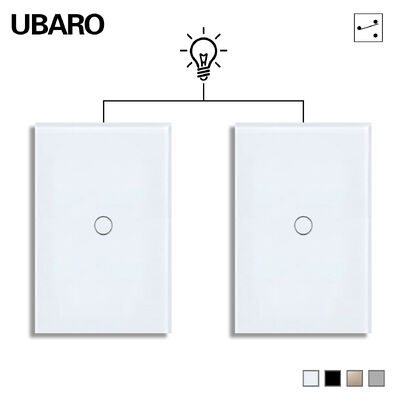 Good price Tempered Glass Panel Dual Light Switch with PC Plastic Fireproof UL94V0 Shell and Iron Frame for Home & Office online