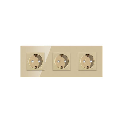 Un buen precio. Interruptor de pared y enchufe con caja de montaje redonda, panel de vidrio templado y frecuencia de 50/60 Hz para Europa y Rusia En línea