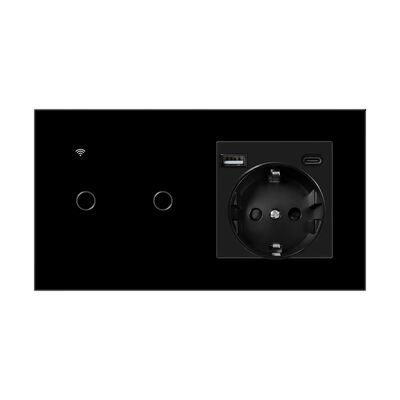 Un bon prix. Commutateur et prise intelligents avec sortie USB type-c 5 V 2100 mA Assistant vocal Yandex Alice et boîtier en plastique PC En ligne